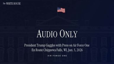 TWH244-President Trump Gaggles with Press on Air Force One En Route Chippewa Falls WI Jun. 5 2026 - The White House