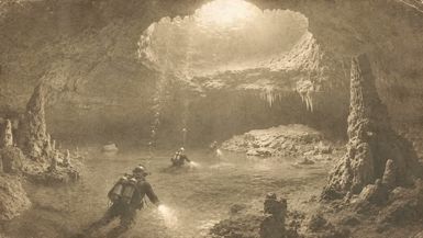 TBA92-Cave Divers in Belize Reached a Chamber Below the Blue Hole No Survey Followed - The Buried Archive