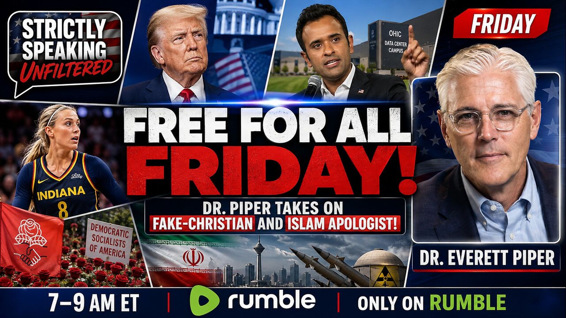 SSU63-Free For All Friday AndDr Piper takes apart Islam apologist - Strictly Speaking Unfiltered with Bob Frantz