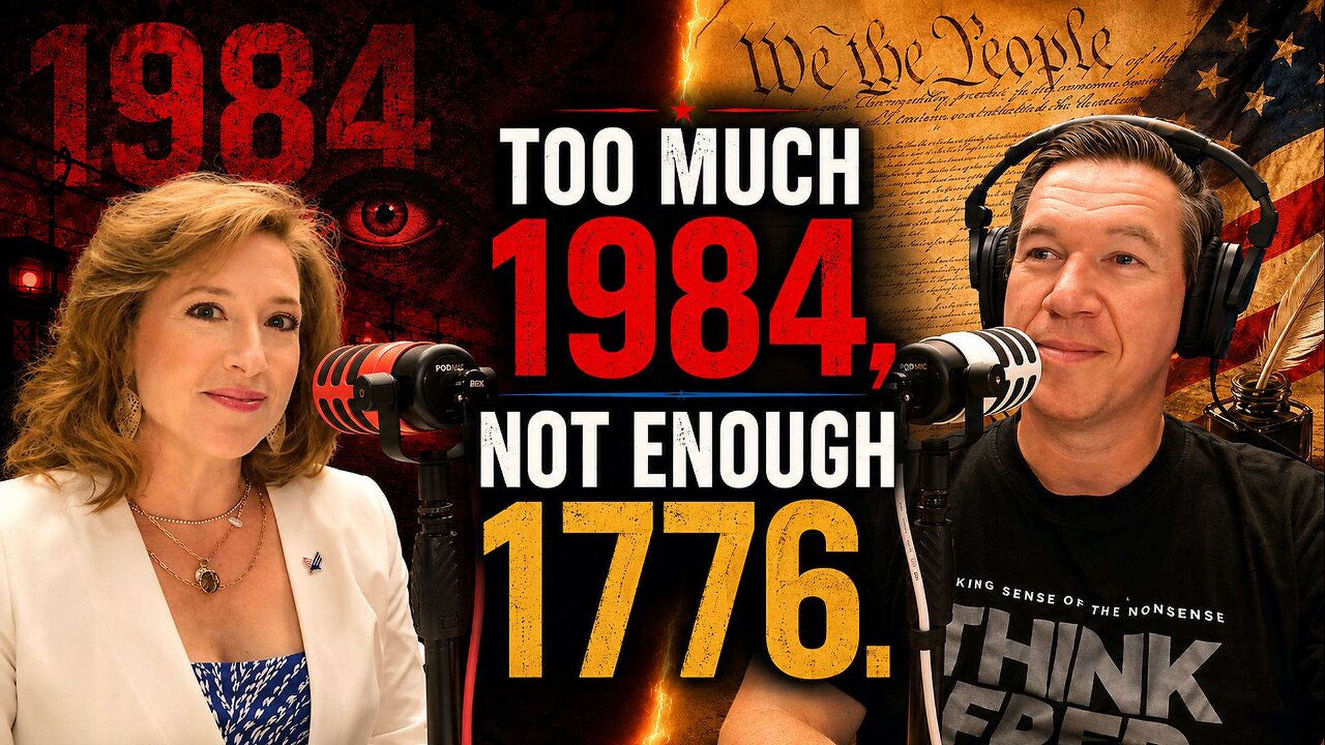 FFF140-136 Too Much 1984 Not Enough 1776 Topher Field The Feds - Feds For Freedom