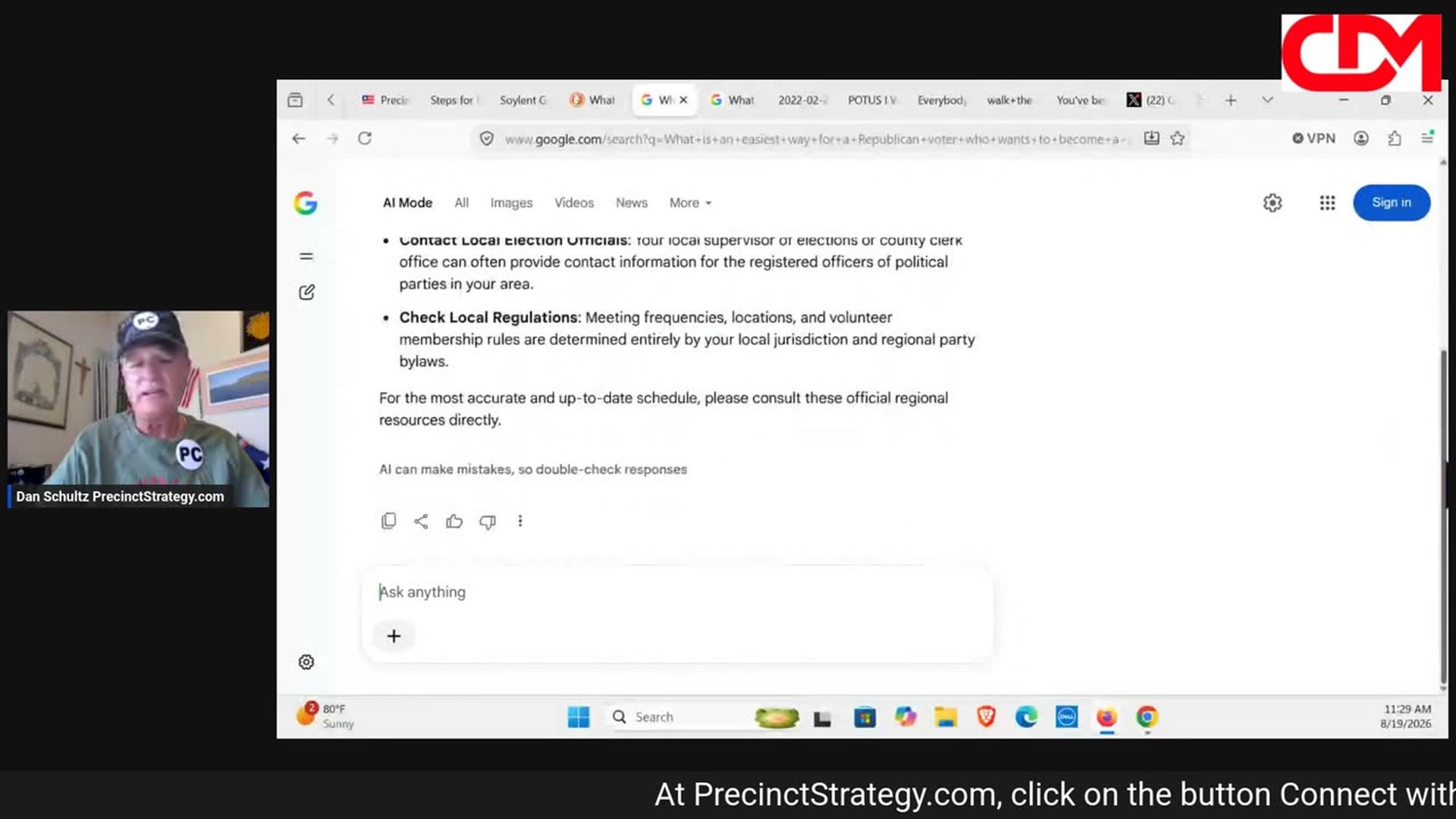 PSD21-Precinct Strategy Step 1 Attend YOUR meeting Dan Schultz August 19 2026 - Precinct Strategy with Dan Schultz