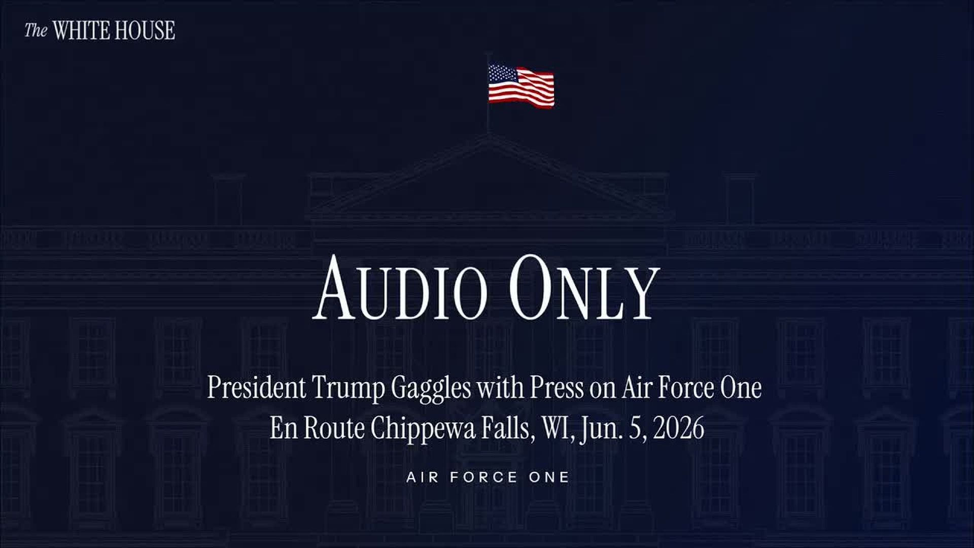 TWH244-President Trump Gaggles with Press on Air Force One En Route Chippewa Falls WI Jun. 5 2026 - The White House