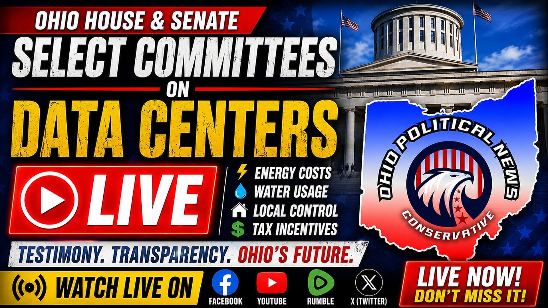 OPN37-Ohio Data Center Battle Erupts Citizens Take Their Fight to the Statehouse LIVE - Ohio Political News