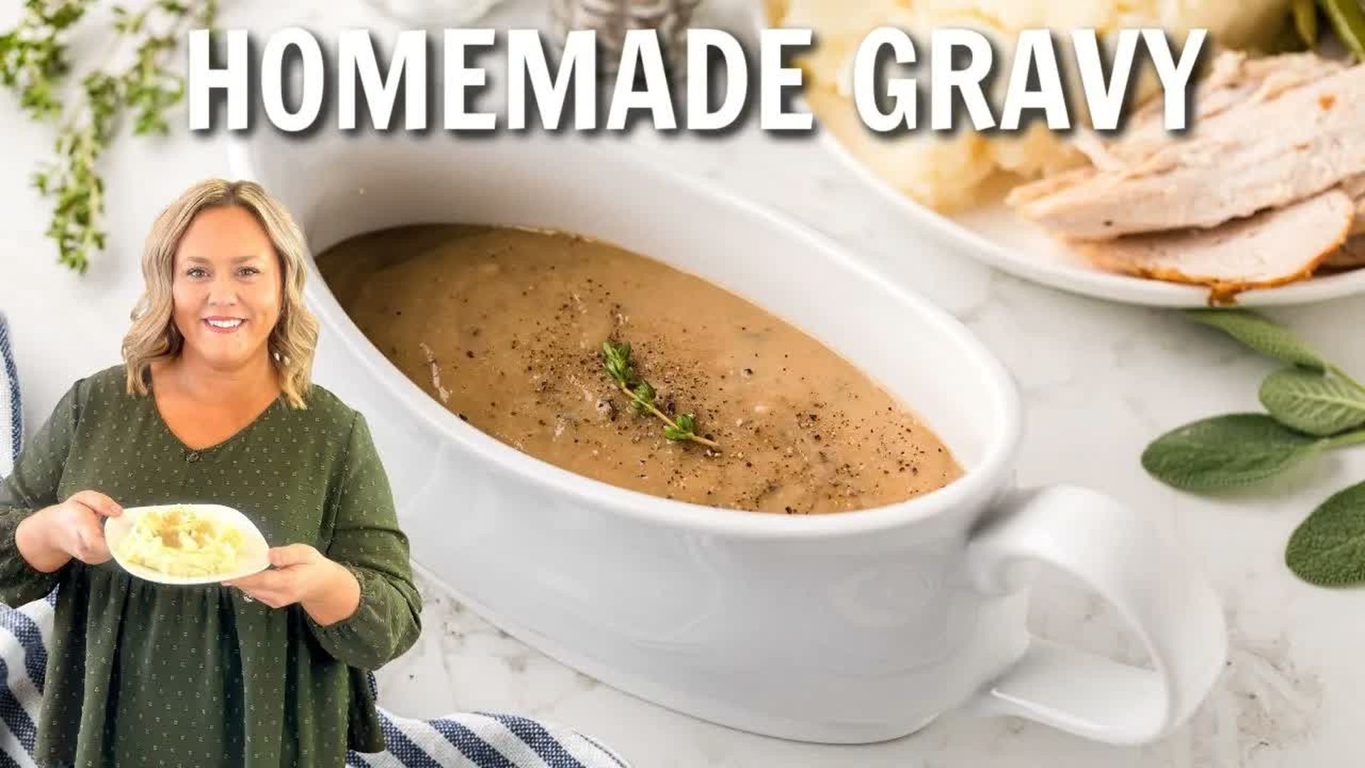 DRH54-Homemade Gravy Made With or Without Drippings - Diary of a Real Housewife