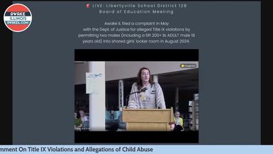 AI8-LIVE - Libertyville IL School District 128 Board Meeting Public comments re Title IX violations - Awake Illinois