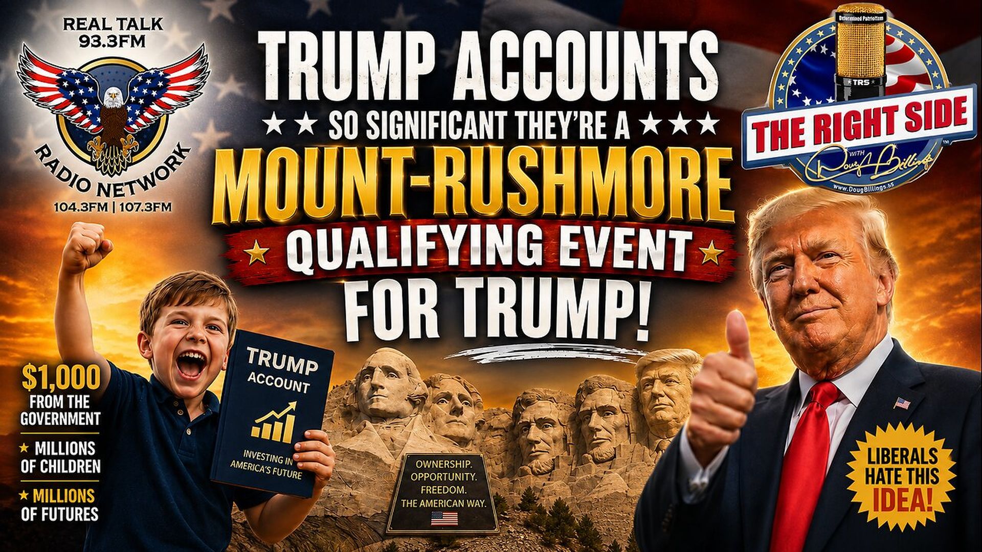 RSD4-Trump Accounts Could Make Millions of Young Americans Wealthy - The Right Side with Doug Billings