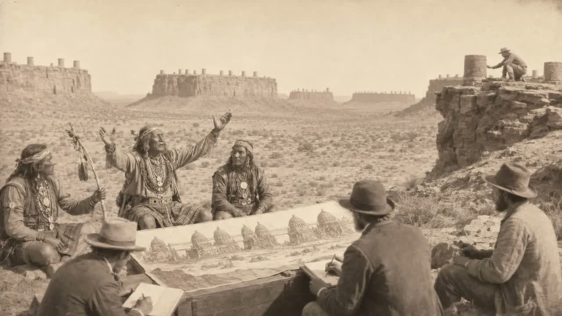 TBA44-What the Hopi Elders Said Stood on the Mesas Before the Cutting Documented in 1885 - The Buried Archive