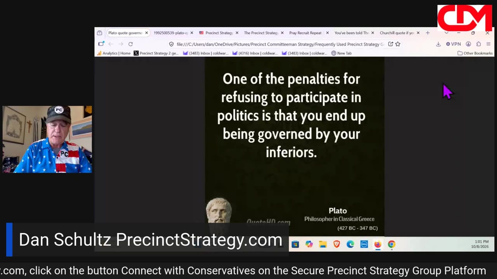 PSD55-Precinct Strategy Platos unheeded political warning Dan Schultz October 8 2026 - Precinct Strategy with Dan Schultz
