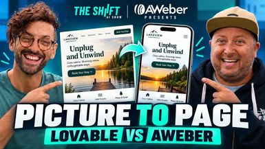 AIS45-AWeber vs Lovable We Turn One Image Into a Live Page The Shift AI Show EP43 - The Shift - AI Show - Powered by AWeber