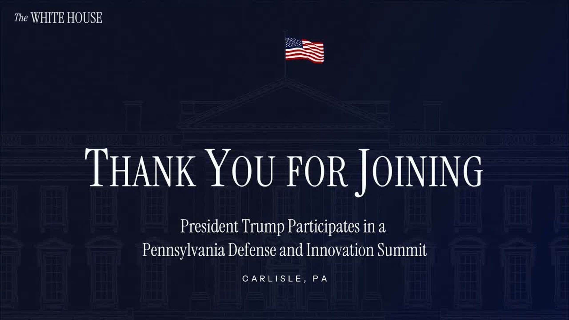 TWH284-President Trump Participates in a Pennsylvania Defense and Innovation Summit - The White House