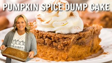 DRH73-Pumpkin Spice Dump Cake Simple Fall Dessert Recipe - Diary of a Real Housewife