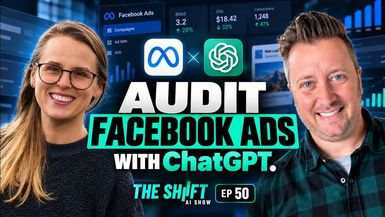 AIS52-Use ChatGPT to Audit Your Facebook Ads And See What Competitors Run The Shift AI Show EP50 - The Shift - AI Show - Powered by AWeber