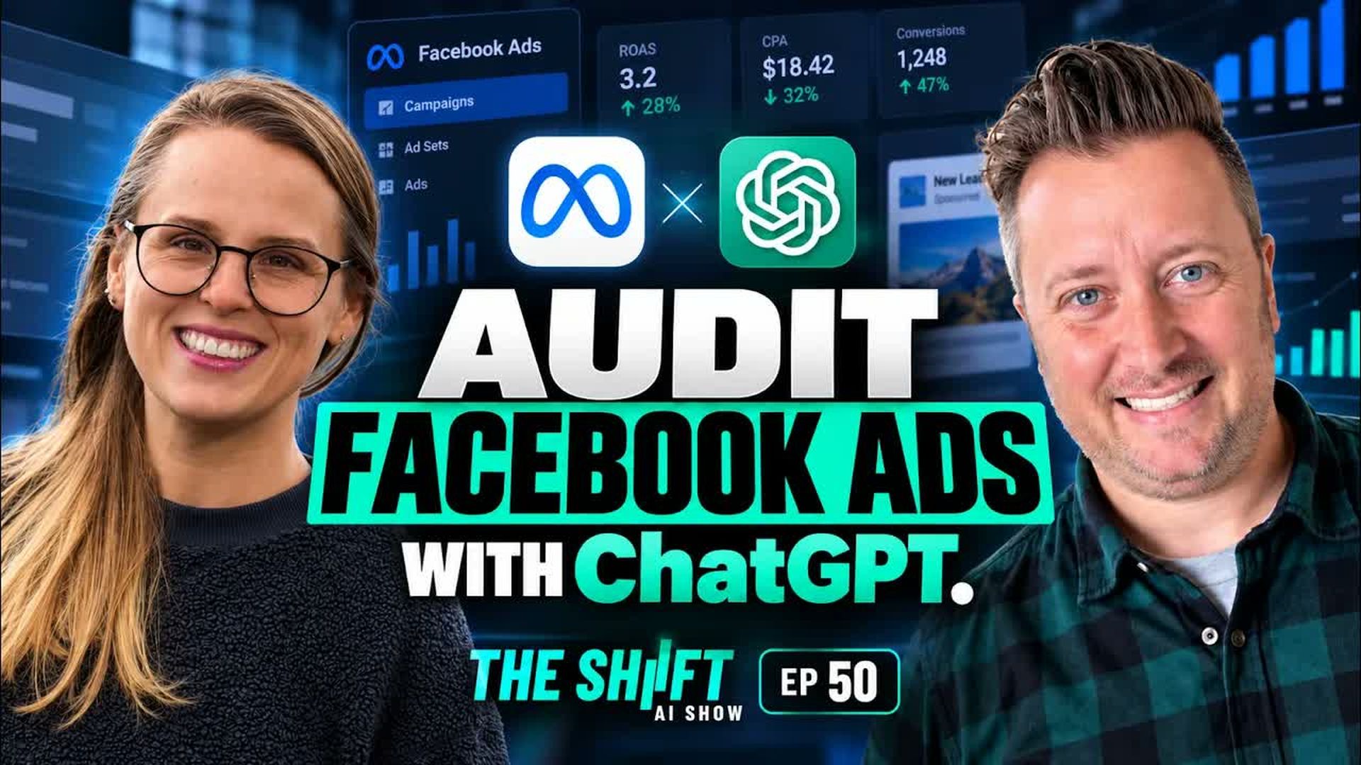AIS52-Use ChatGPT to Audit Your Facebook Ads And See What Competitors Run The Shift AI Show EP50 - The Shift - AI Show - Powered by AWeber