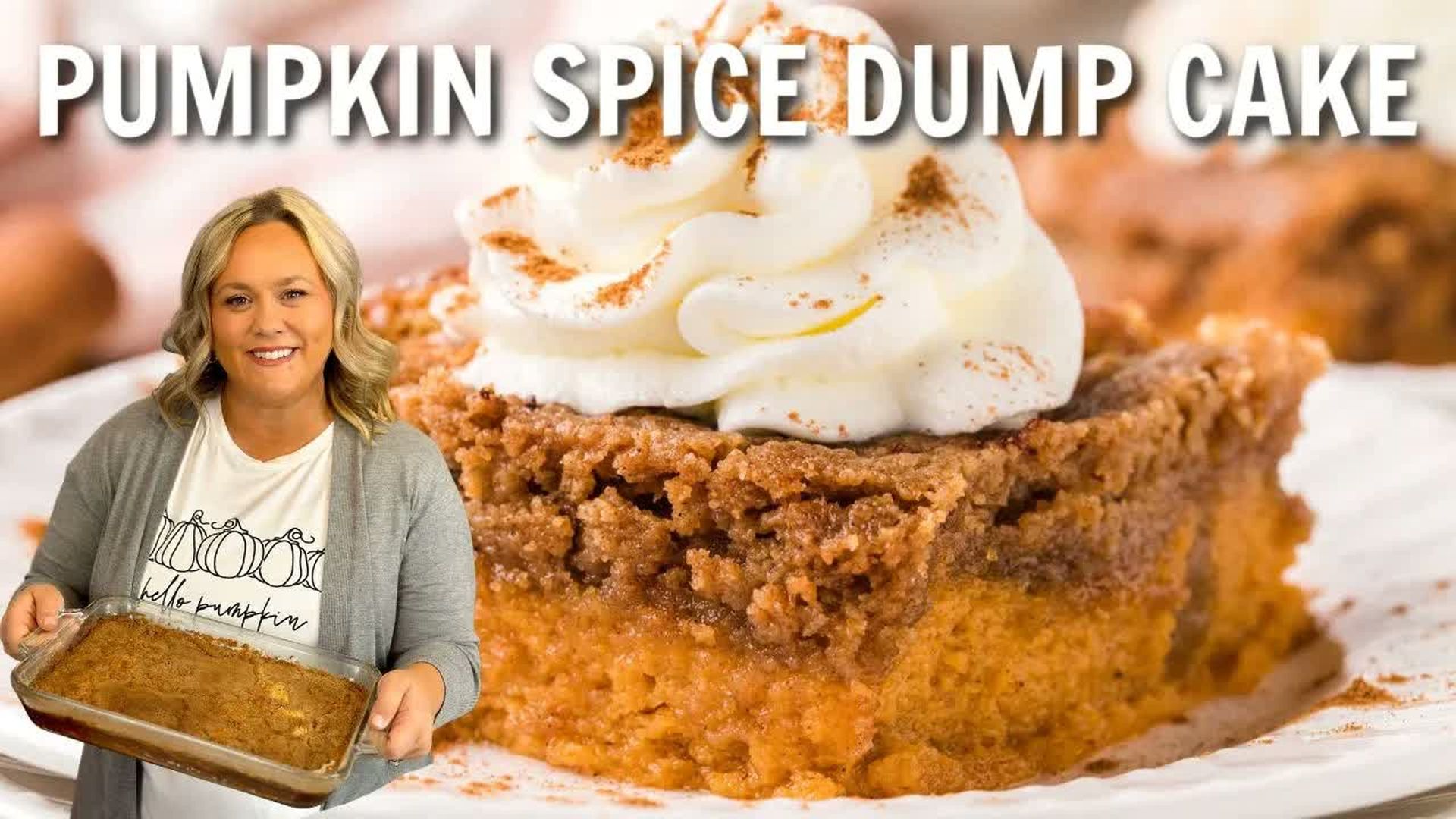 DRH73-Pumpkin Spice Dump Cake Simple Fall Dessert Recipe - Diary of a Real Housewife