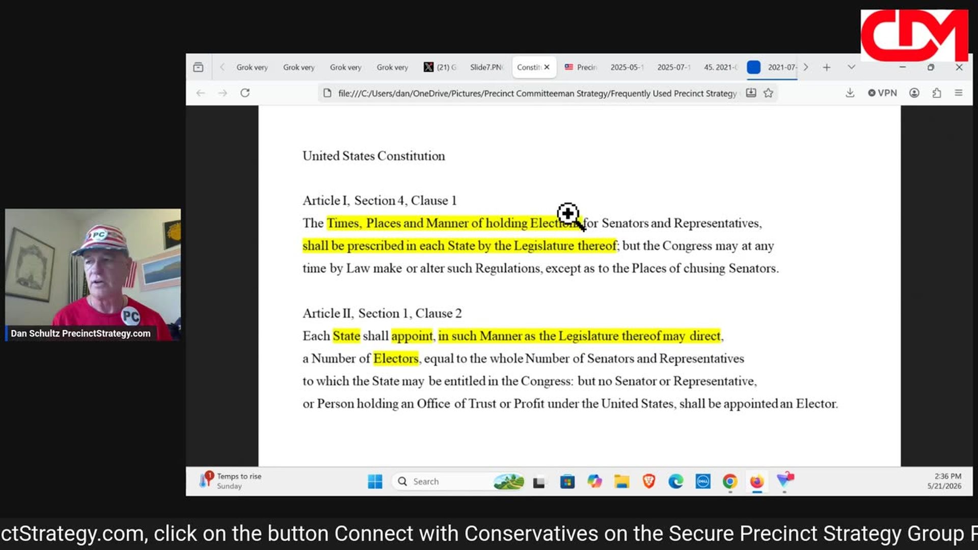 PSD8-Precinct Strategy Plato nailed it. Is our republic over Grok. Dan Schultz May 22 2026 - Precinct Strategy with Dan Schultz