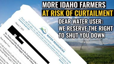 AMT348-MORE IDAHO FARMERS AT RISK OF WATER SHUT OFF - We Reserve the RIGHT to SHUT YOU DOWN - As A Man Thinketh