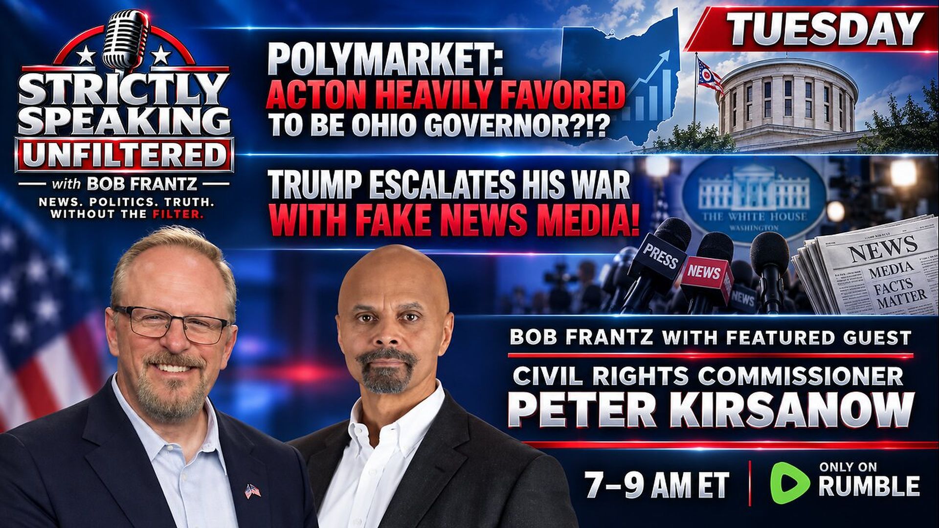 SSU90-TUESDAY Trumps war with fake news media escalates and Vivek may be in trouble - Strictly Speaking Unfiltered with Bob Frantz