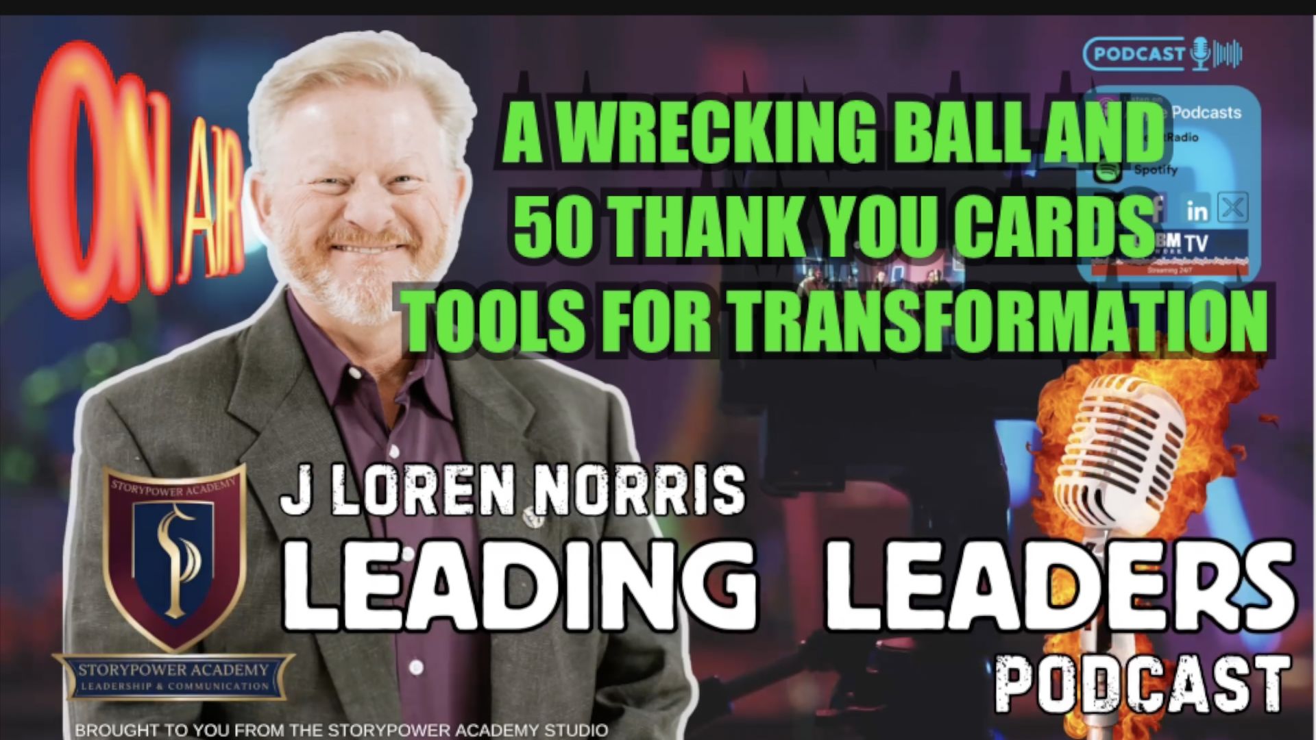 LL1801-A WRECKING BALL AND 50 THANK YOU CARDS-TOOLS FOR TRANSFORMATION - Leading Leaders - Leading Leaders TV