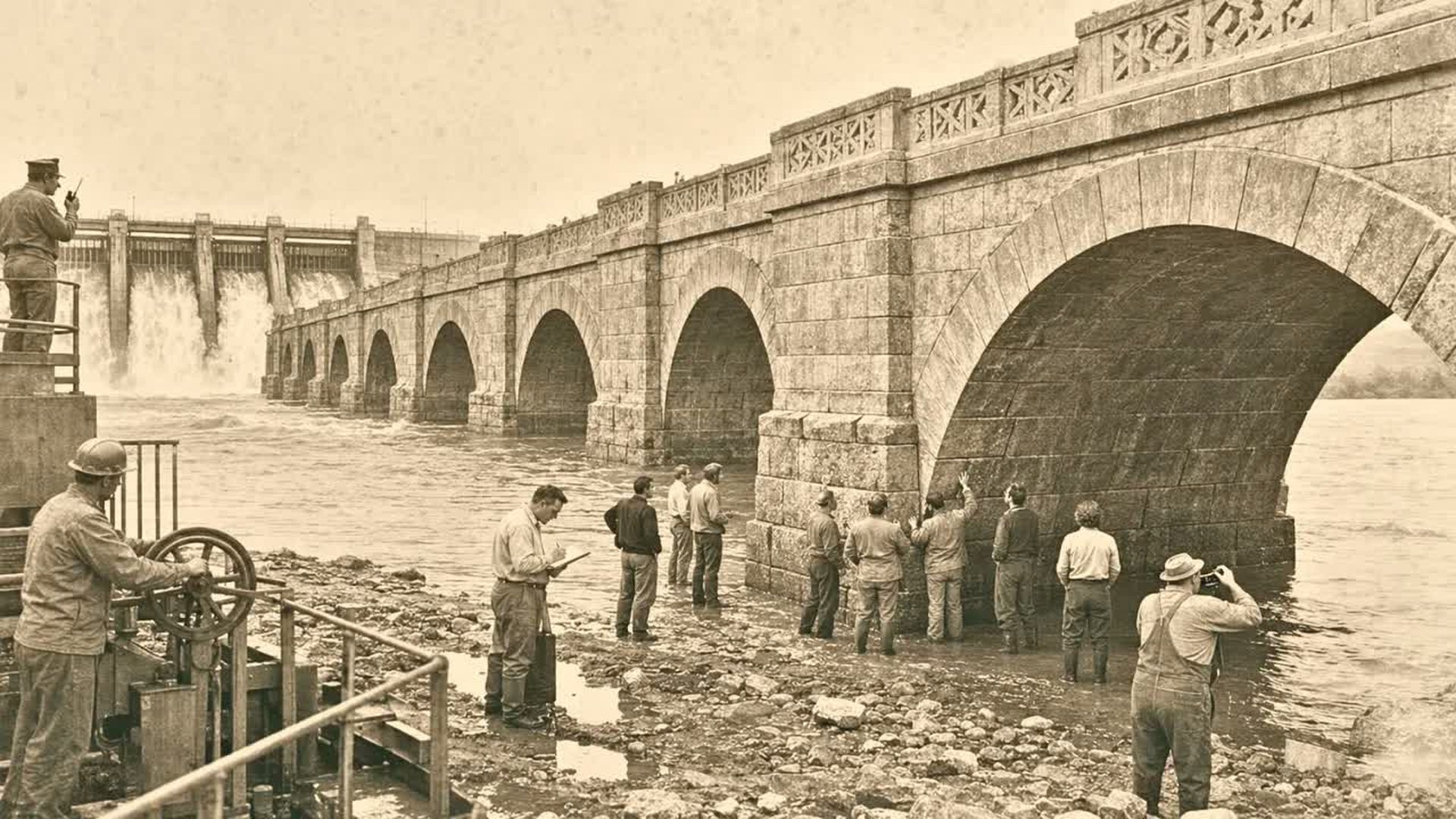 TBA22-The Missouri Dropped in 1988 Revealing a Stone Bridge Army Corps Flooded It in 24 Hours - The Buried Archive