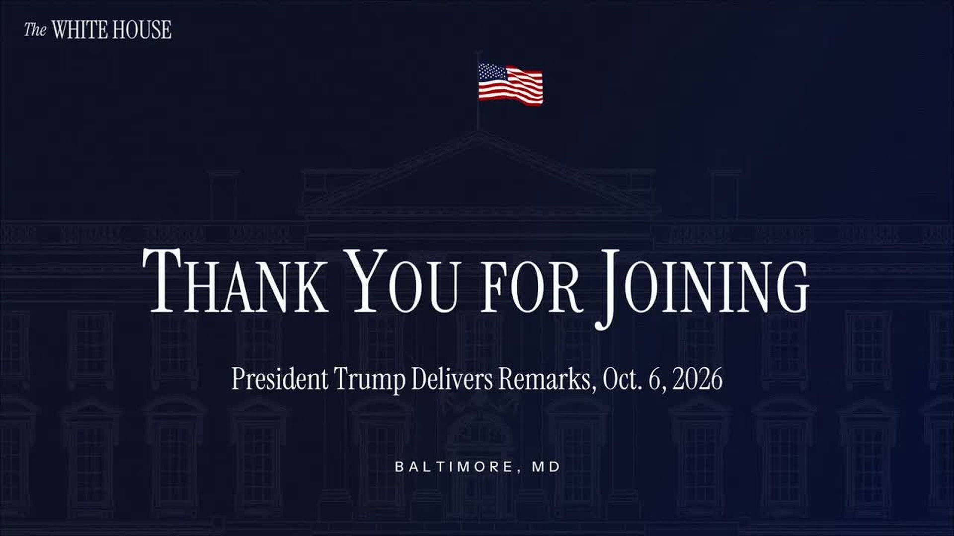 TWH354-President Trump Delivers Remarks Oct. 6 2026 - The White House