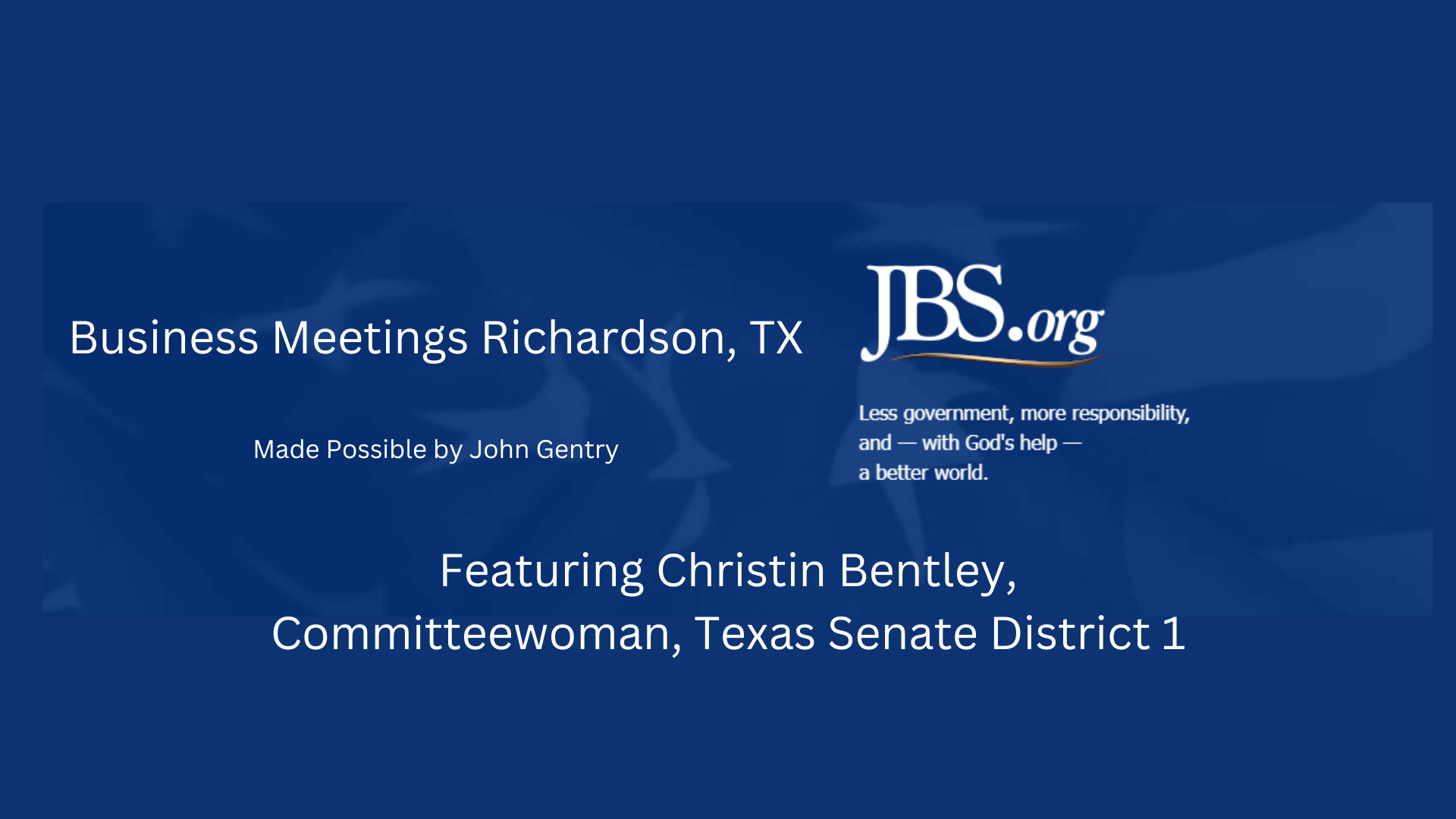 JBSRB4- Stop Sexualizing Kids - John Birch Society Richardson Business Meeting