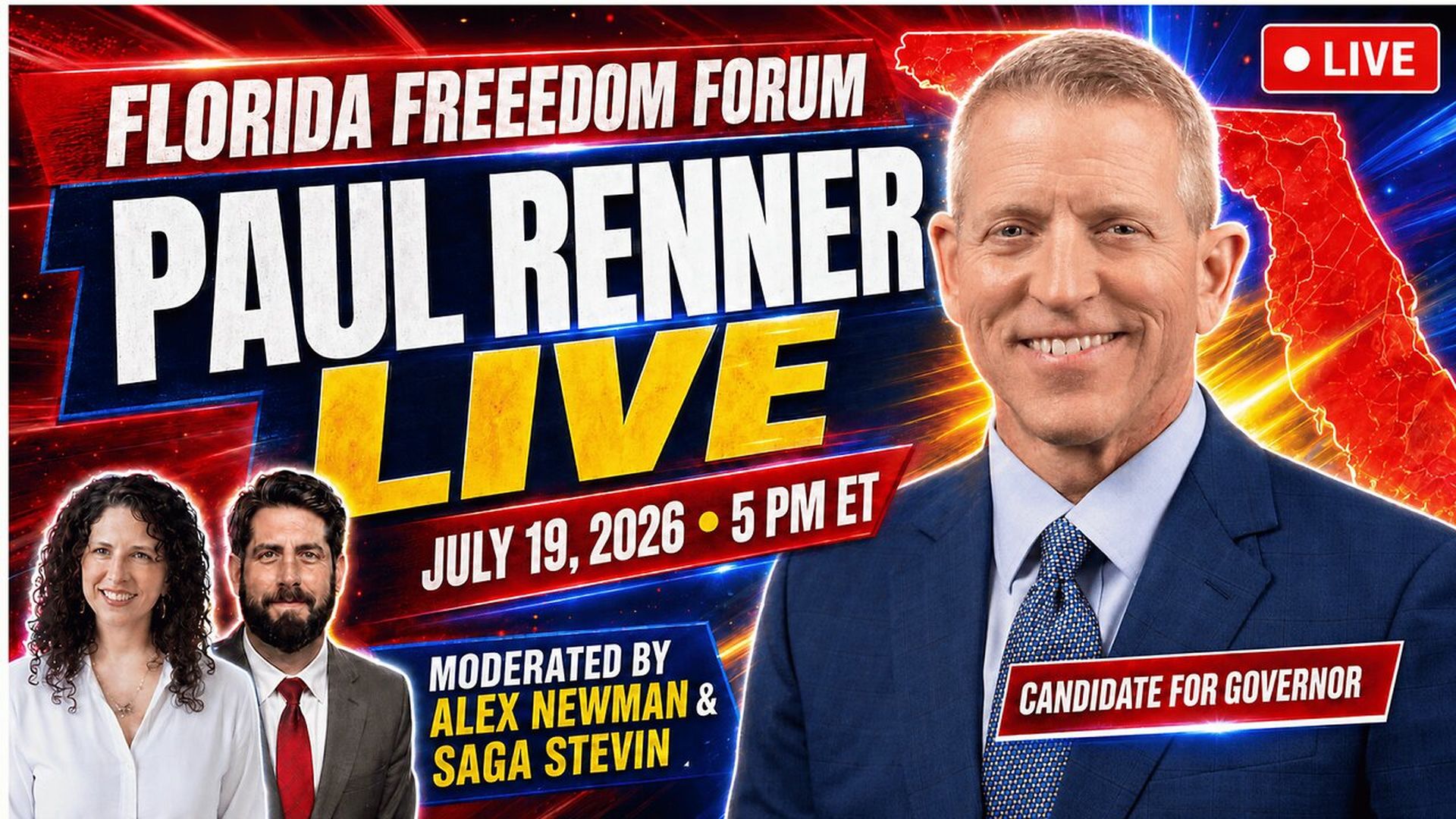 RN227-DOWN TO THE WIRE FLORIDA GOVERNORS RACE Paul Renner LIVE at the Florida Freedom Forum - Steel News With Ann Vandersteel
