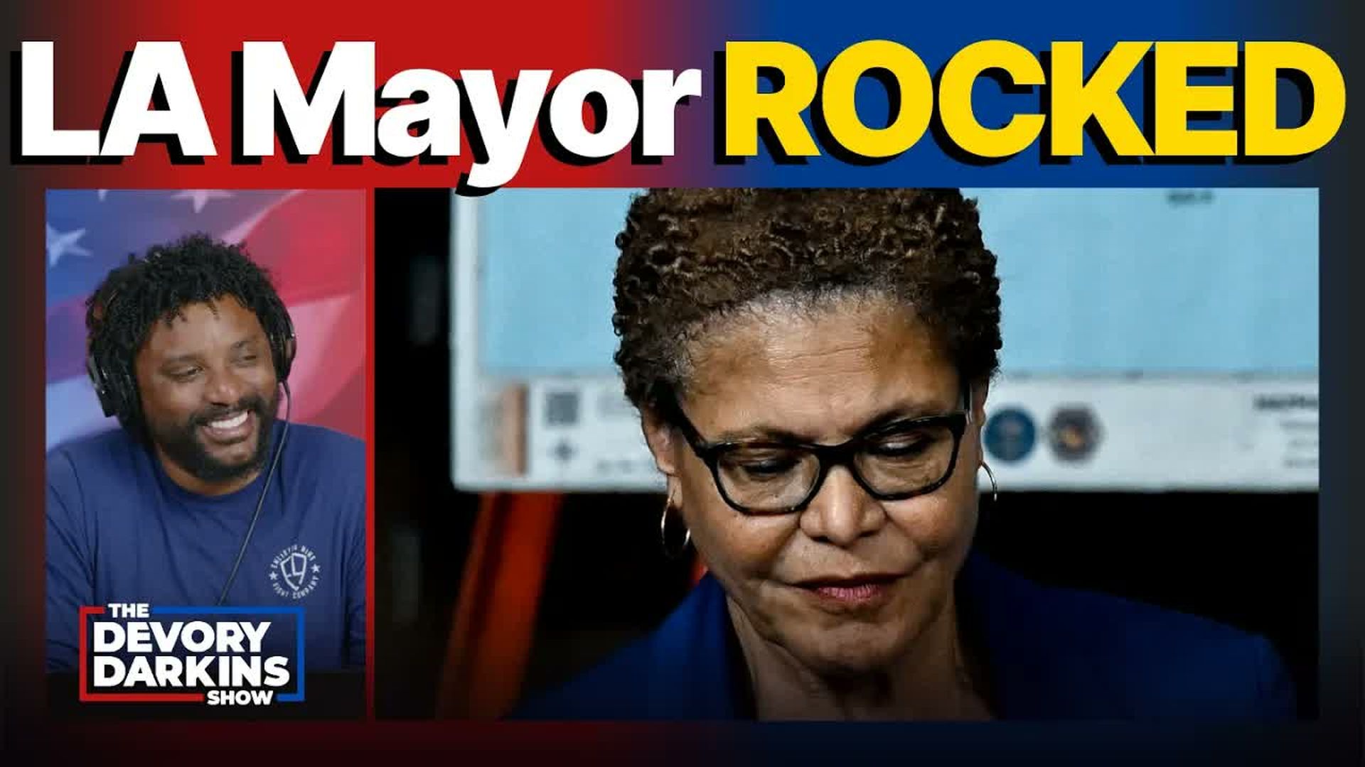 DDS689-LA Mayor ROCKED during debate caught lying about her FAILED RECORD - The DeVory Darkins Show