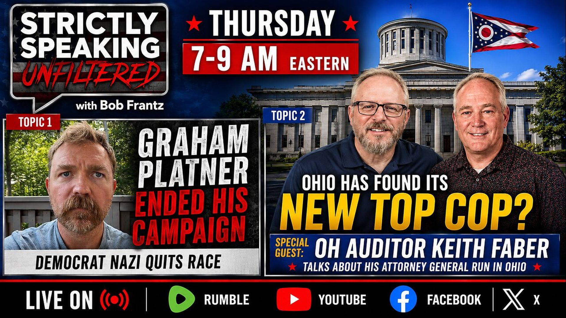 SSU38-Platner to the Train Station...and Ohio has found its next Top Cop - Strictly Speaking Unfiltered with Bob Frantz