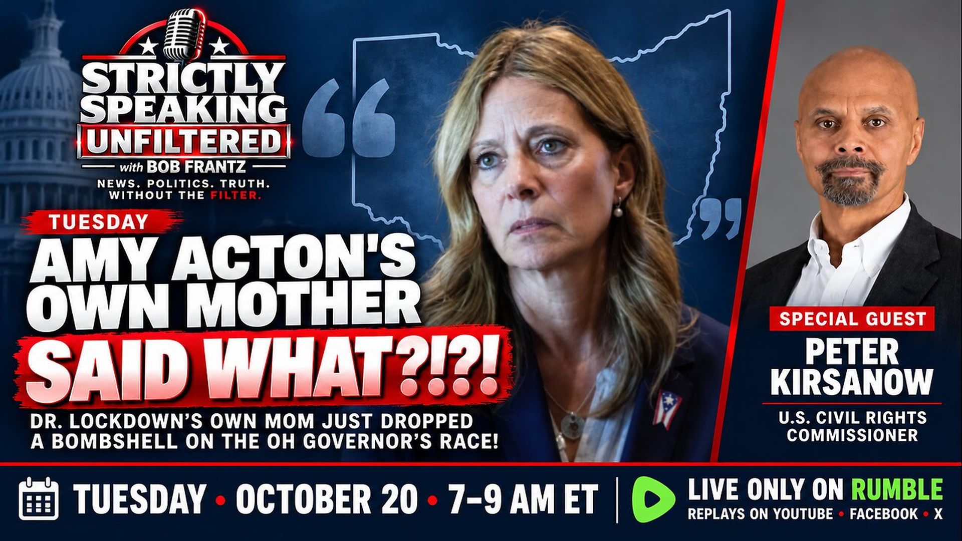 SSU110-A political NUKE was just dropped on Ohio--by Amy Actons MOM - Strictly Speaking Unfiltered with Bob Frantz