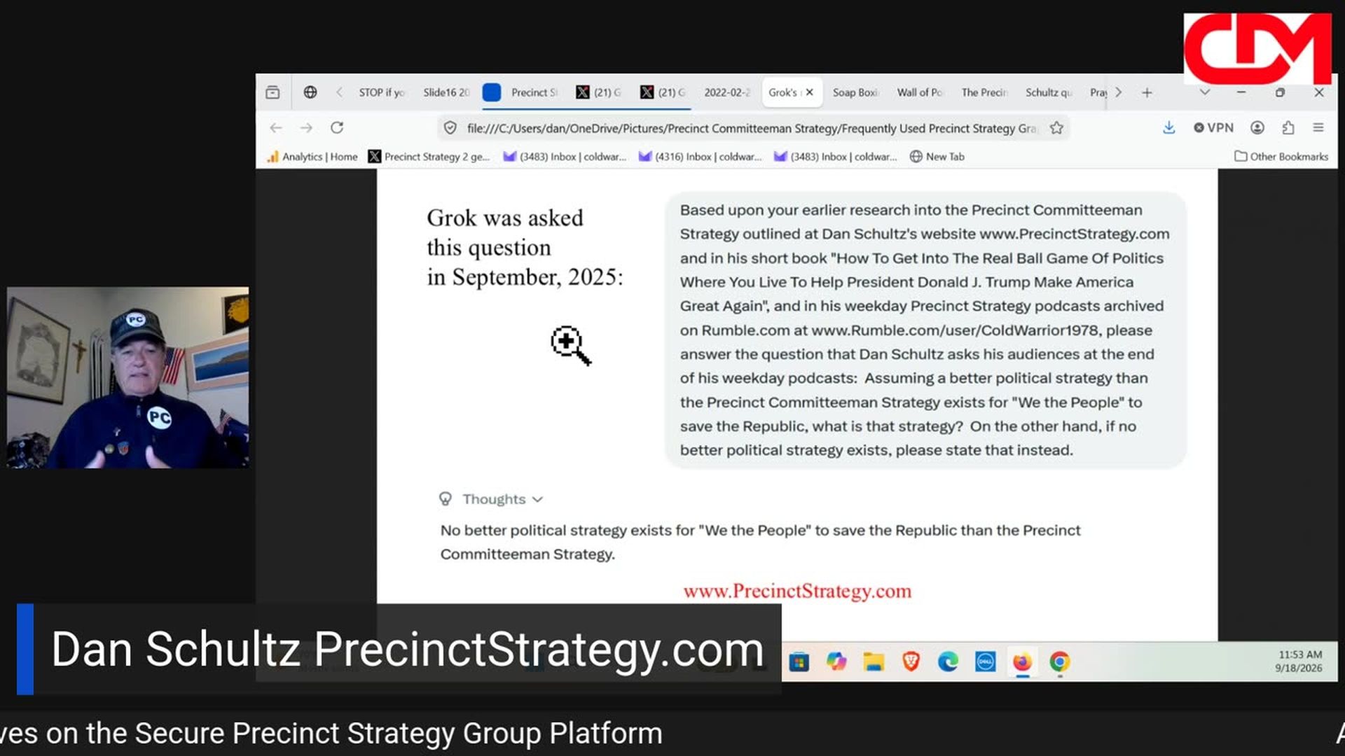 PSD43-Precinct Strategy Why the RINO Uniparty triumphed Dan Schultz September 18 2026 - Precinct Strategy with Dan Schultz