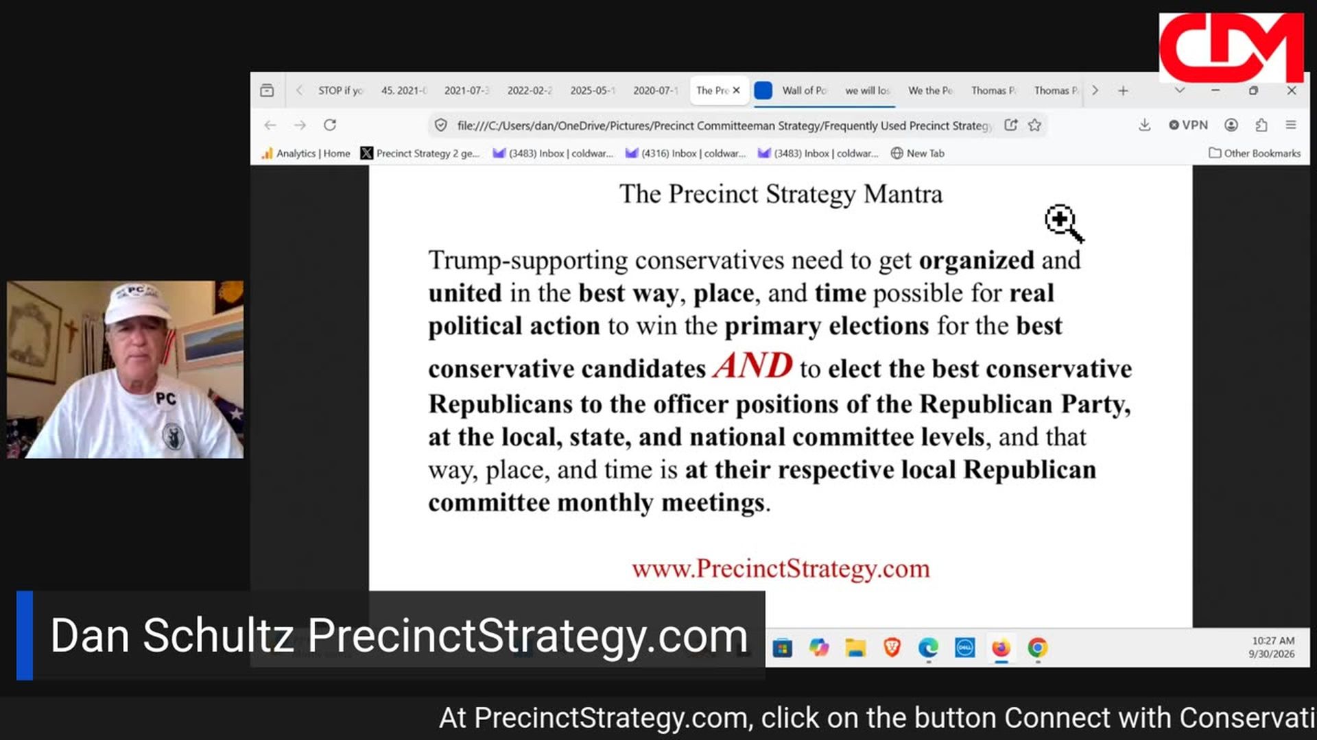 PSD50-Precinct Strategy Conservatives not voting is STUPID Dan Schultz September 30 2026 - Precinct Strategy with Dan Schultz