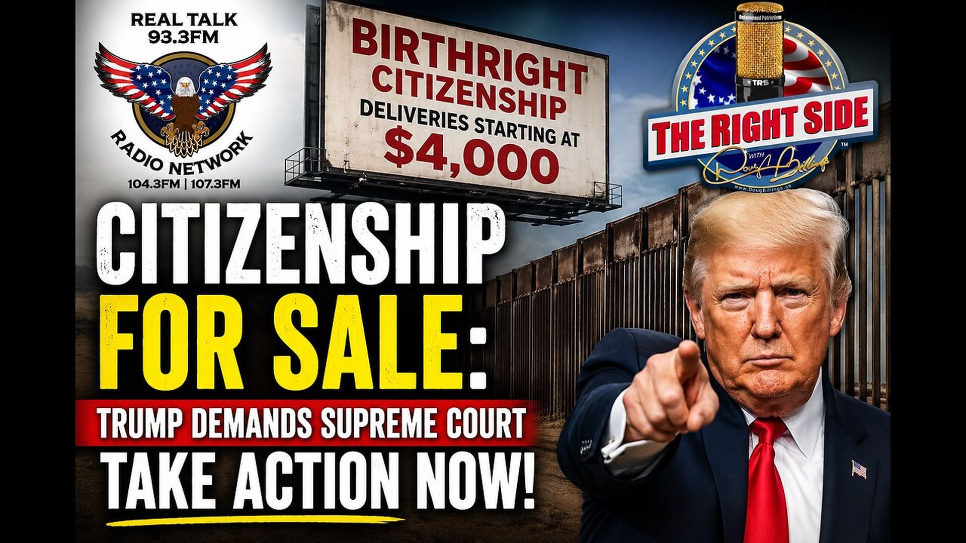 RSD5-Billboards Advertising Citizenship for Sale Trump Demands Supreme Court Rehearing - The Right Side with Doug Billings