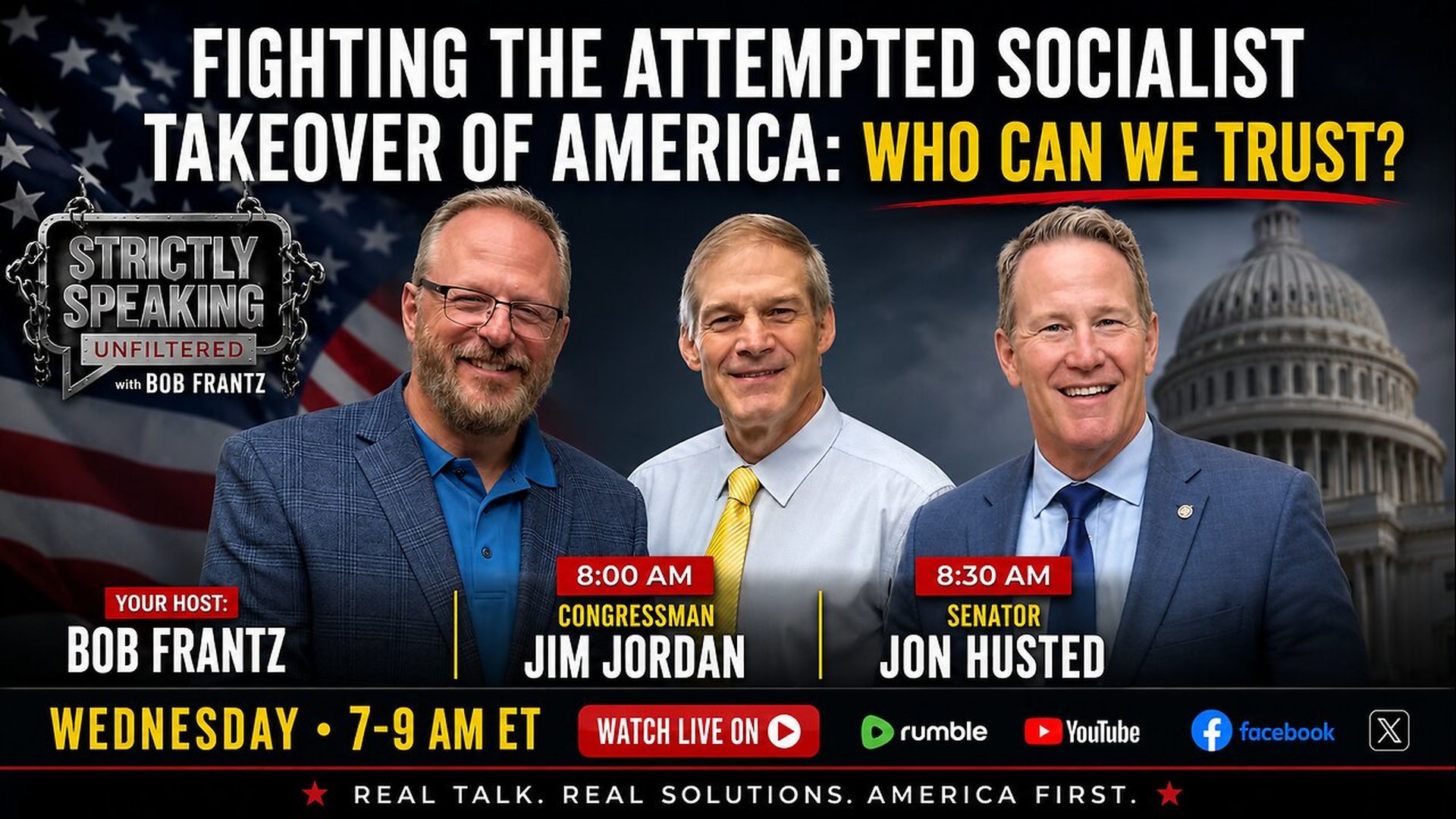 SSU44-Can the socialist takeover of America be stopped Jim Jordan and Jon Husted LIVE - Strictly Speaking Unfiltered with Bob Frantz