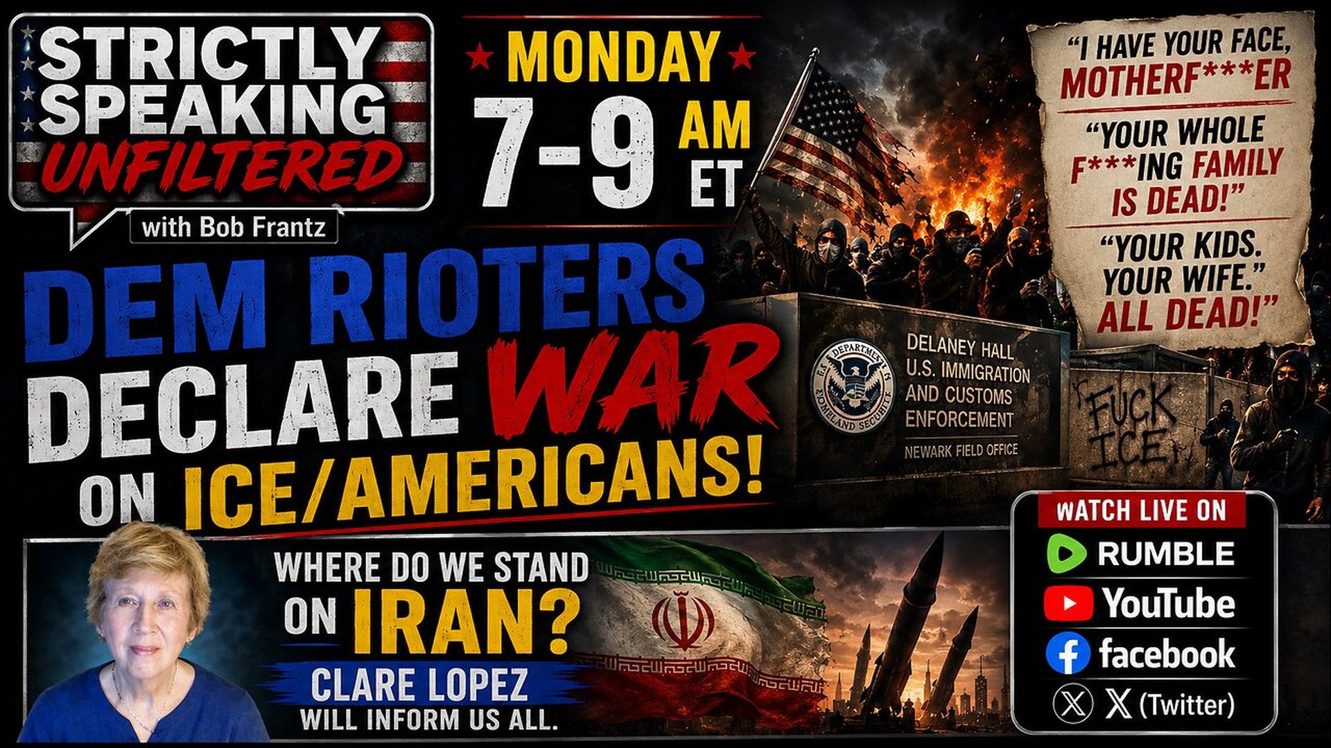 SSU12-6.1.26 - As the month of BLECH begins the Left has declared WAR on law and order - Strictly Speaking Unfiltered with Bob Frantz