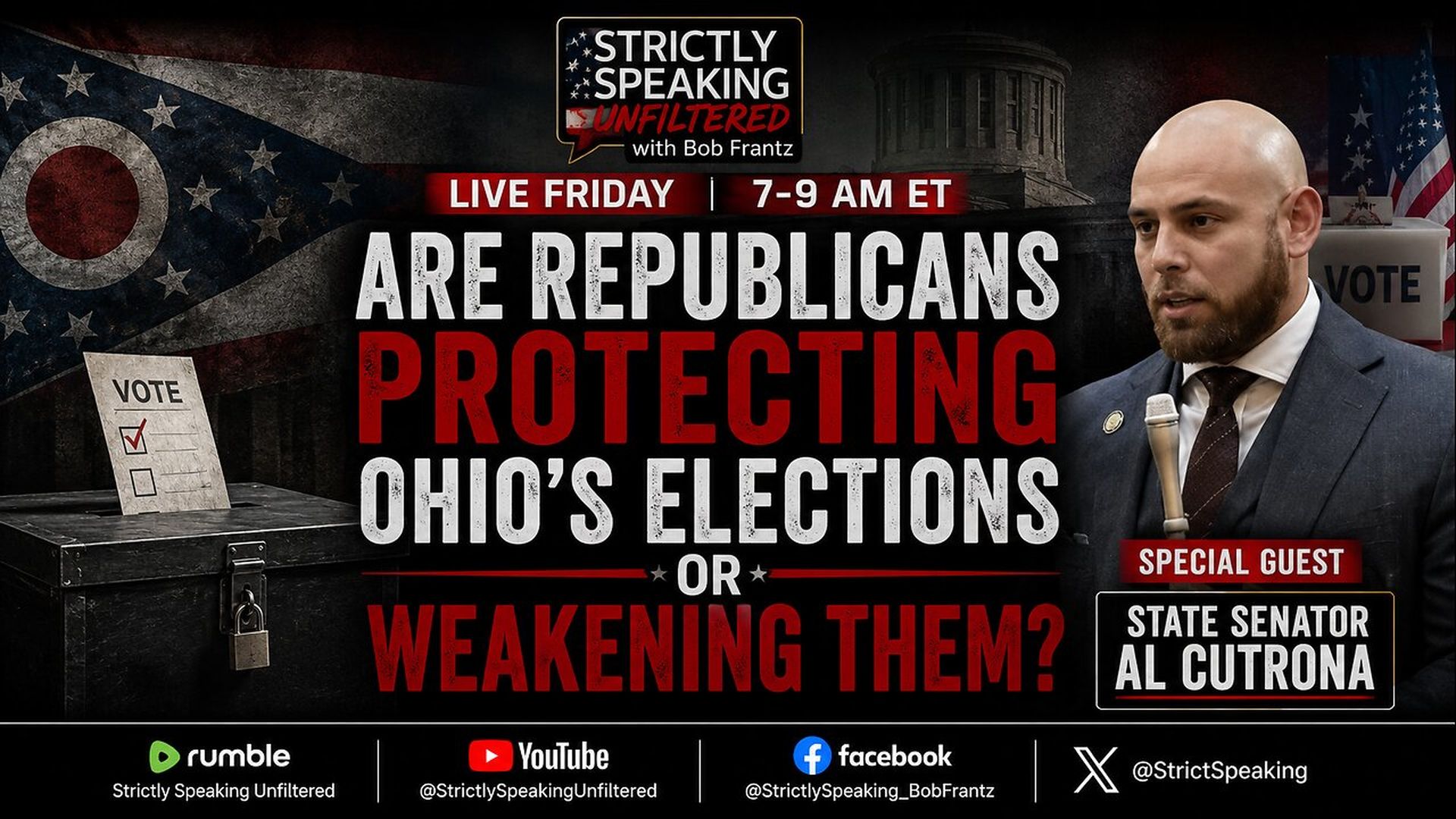 SSU19-6.12.26 - Free For All Friday - Are Ohio GOP leaders protecting elections or weakening them - Strictly Speaking Unfiltered with Bob Frantz
