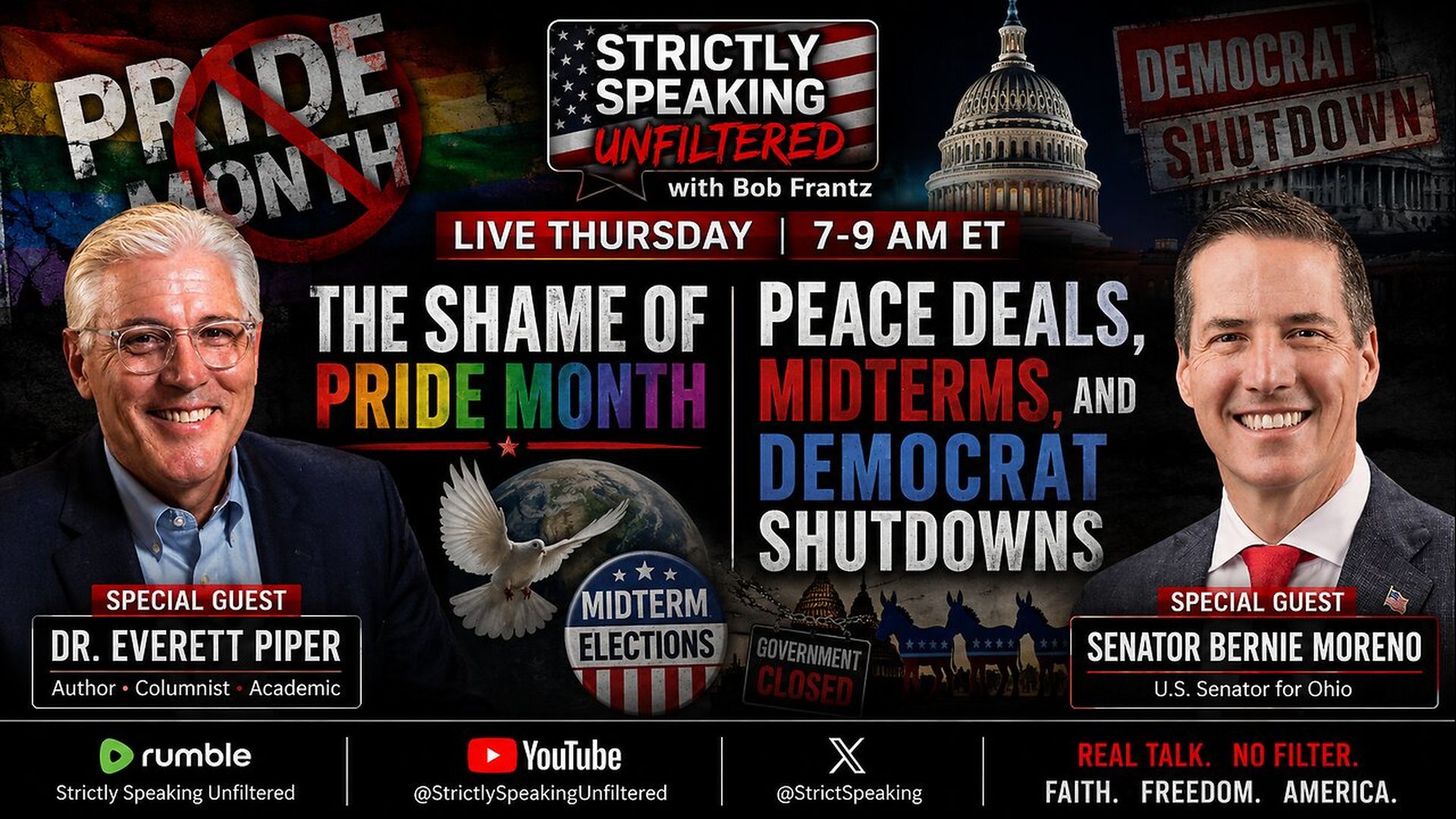 SSU23-6.18.26 - The Shame of Pride...and Senator Moreno LIVE - Strictly Speaking Unfiltered with Bob Frantz