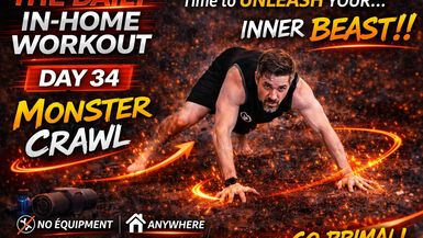 FE34-Day 34 Monster Crawl Daily In Home Work Out - Fitness Ed - Fitness Ed