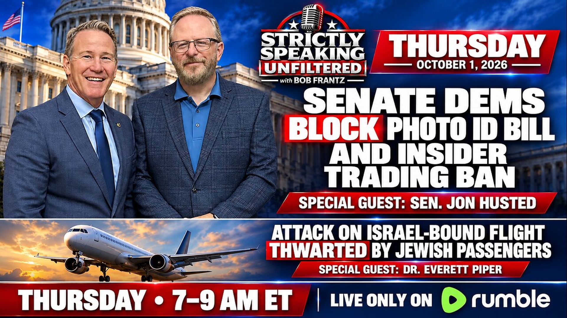 SSU97-Special Guest Sen Jon Husted reacts Senate Dems block photo ID and insider trading ban - Strictly Speaking Unfiltered with Bob Frantz