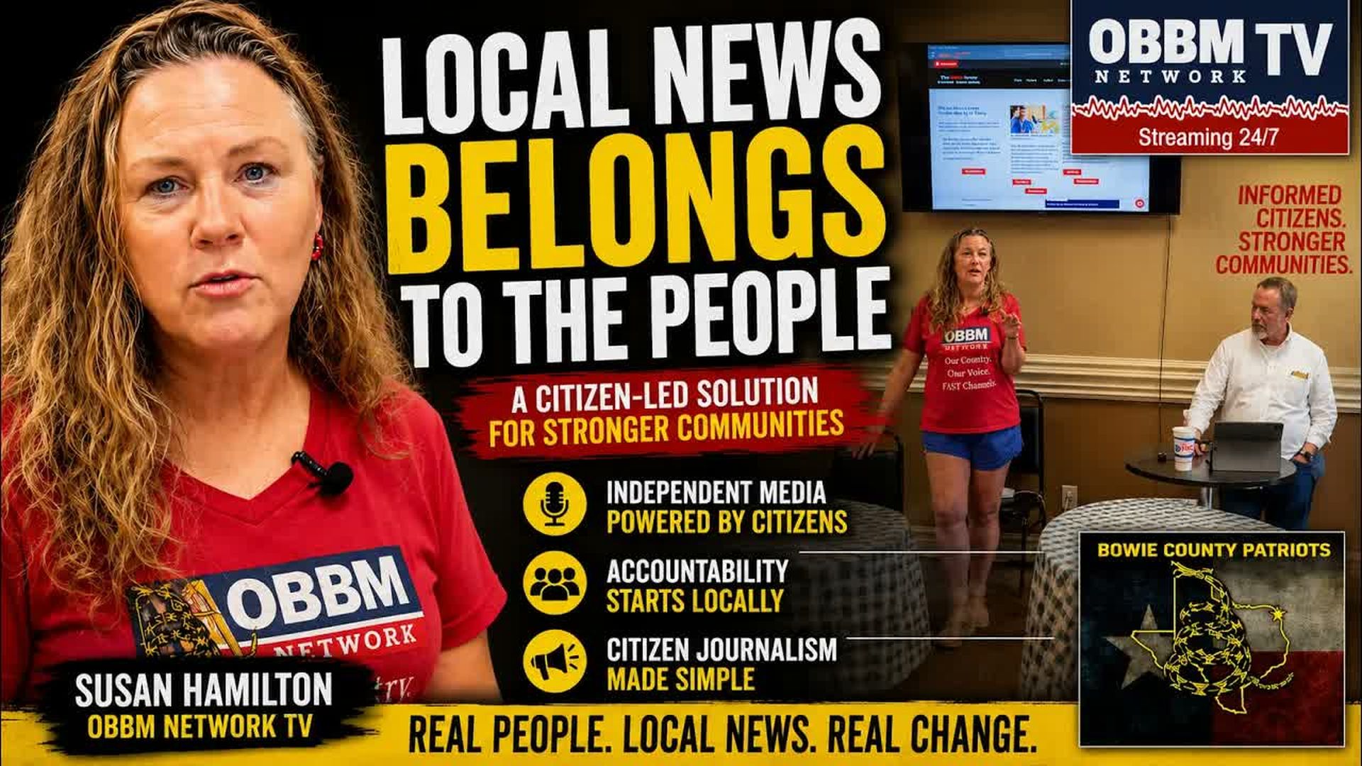 TXK5-ocal News Belongs to the People - The OBBM Network Explained Susan Hamilton - Metro TXK News