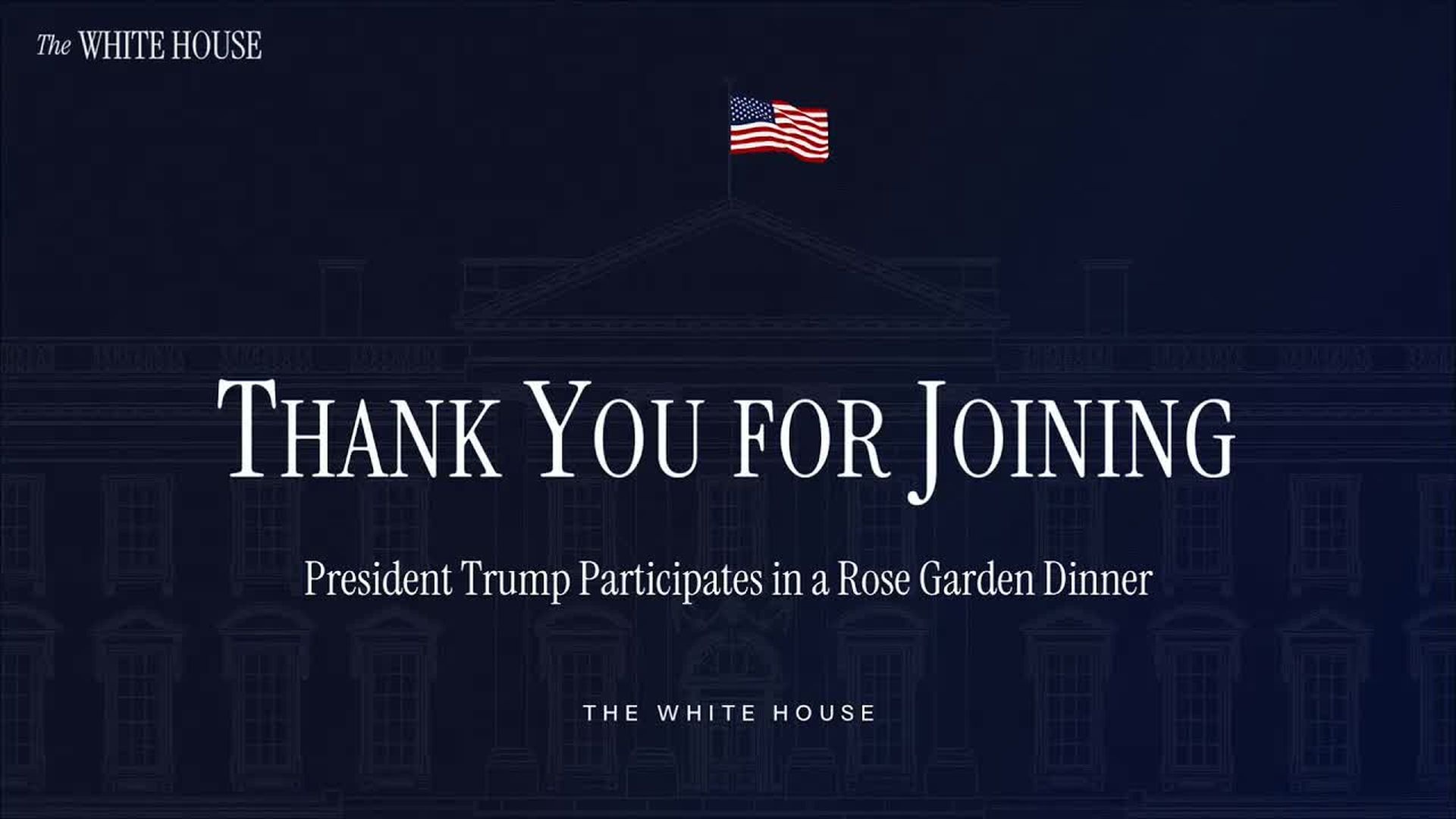 TWH317-President Trump Participates in a Rose Garden Dinner - The White House