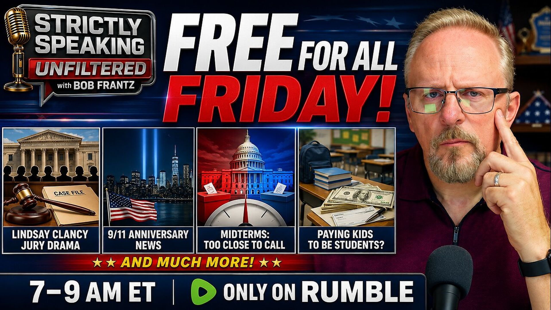 SSU78-FREE FOR ALL FRIDAY BUCKLE UP PATRIOTS - Strictly Speaking Unfiltered with Bob Frantz