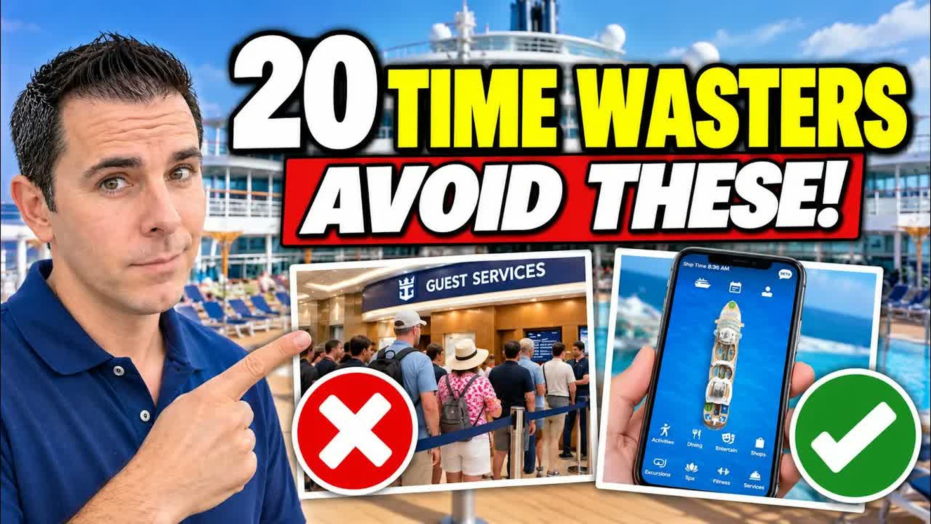 ESC24-How to Avoid the 20 SNEAKY Time Wasters on a Cruise - Eat Sleep Cruise