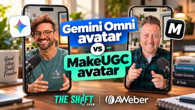 AIS49-Gemini Omni vs MakeUGC for AI UGC Ads The Shift AI Show EP47 - The Shift - AI Show - Powered by AWeber